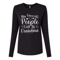 My Favorite People Call Me Grandma Womens Cotton Relaxed Long Sleeve T-Shirt