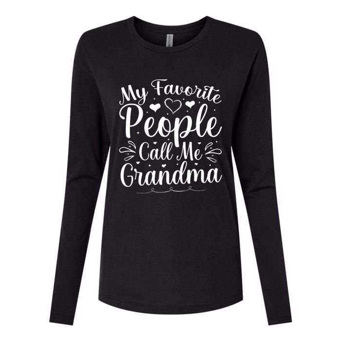 My Favorite People Call Me Grandma Womens Cotton Relaxed Long Sleeve T-Shirt