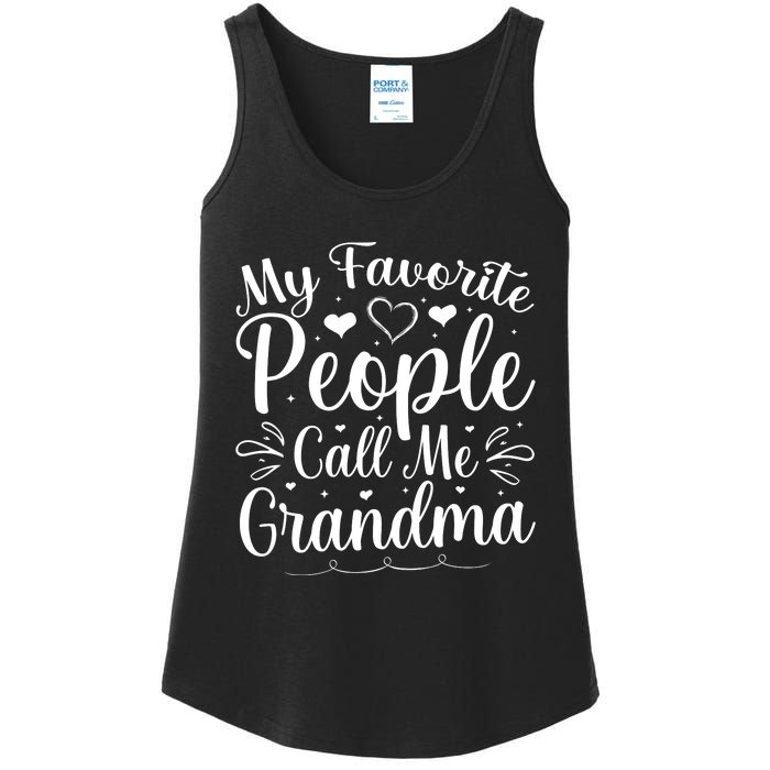 My Favorite People Call Me Grandma Ladies Essential Tank