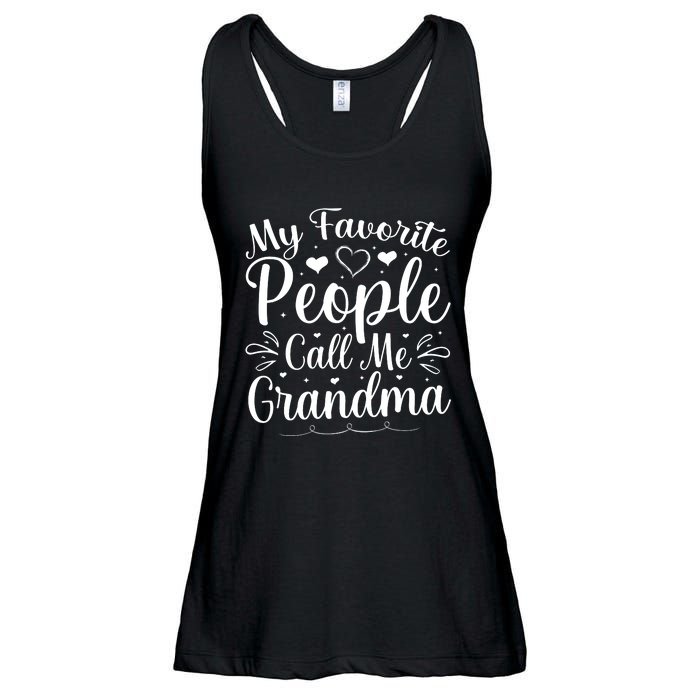 My Favorite People Call Me Grandma Ladies Essential Flowy Tank