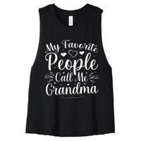 My Favorite People Call Me Grandma Women's Racerback Cropped Tank