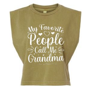 My Favorite People Call Me Grandma Garment-Dyed Women's Muscle Tee