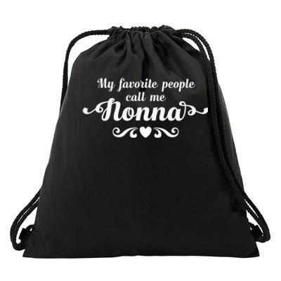 My Favorite People Call Me Nonna Drawstring Bag