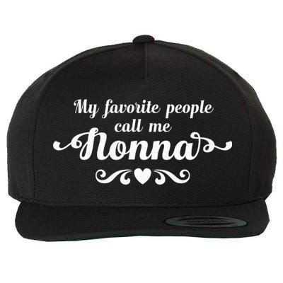 My Favorite People Call Me Nonna Wool Snapback Cap