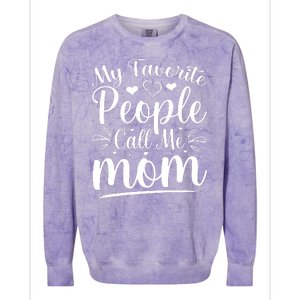 My Favorite People Call Me Mom Colorblast Crewneck Sweatshirt