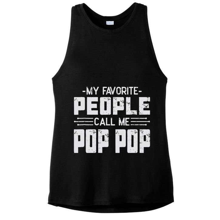 My favorite people call me Pop Pop  Ladies PosiCharge Tri-Blend Wicking Tank
