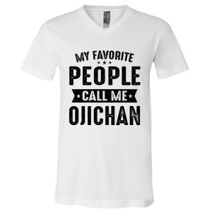 My Favorite People Call Me Ojichan V-Neck T-Shirt