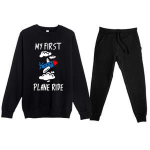 My First Plane Ride Gift Premium Crewneck Sweatsuit Set