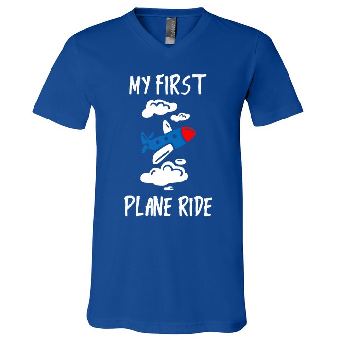 My First Plane Ride Gift V-Neck T-Shirt