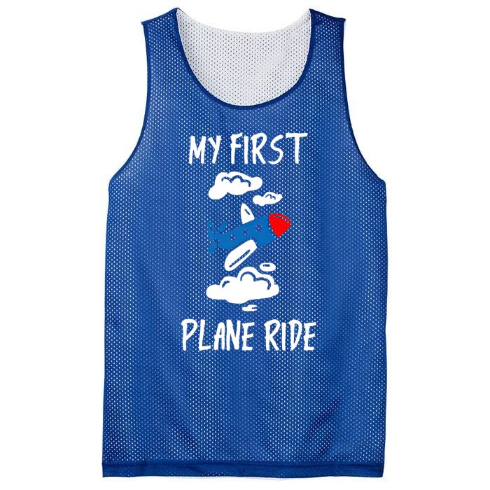 My First Plane Ride Gift Mesh Reversible Basketball Jersey Tank