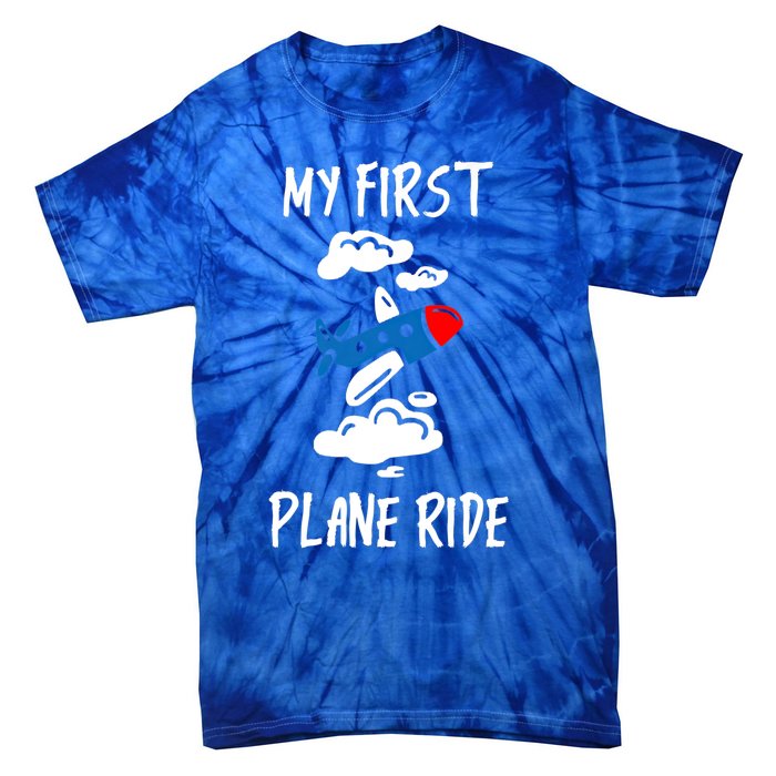 My First Plane Ride Gift Tie-Dye T-Shirt