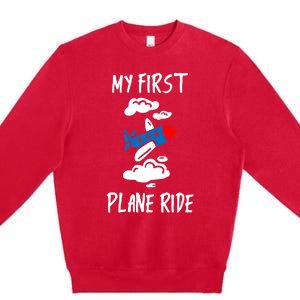 My First Plane Ride Gift Premium Crewneck Sweatshirt