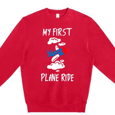 My First Plane Ride Gift Premium Crewneck Sweatshirt