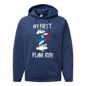 My First Plane Ride Gift Performance Fleece Hoodie