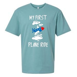 My First Plane Ride Gift Sueded Cloud Jersey T-Shirt