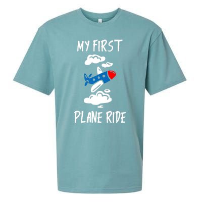 My First Plane Ride Gift Sueded Cloud Jersey T-Shirt