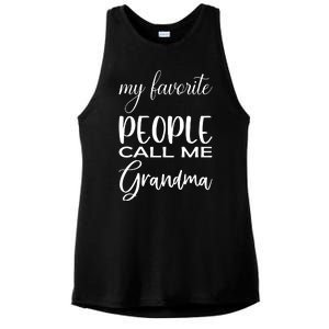 My Favorite People Call Me Grandma Ladies PosiCharge Tri-Blend Wicking Tank