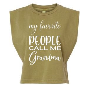 My Favorite People Call Me Grandma Garment-Dyed Women's Muscle Tee