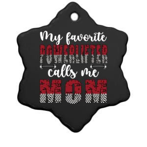 My Favorite Powerlifter Calls Me Mom Powerlifting Mom Gift Ceramic Star Ornament