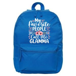 My Favorite People Call Me Glamma Funny MotherS Day Cute Gift 16 in Basic Backpack