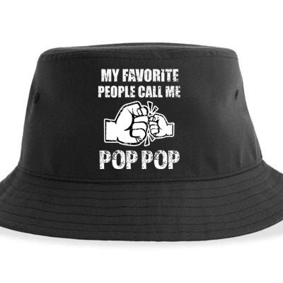 My Favorite People Call Me Pop Pop Sustainable Bucket Hat