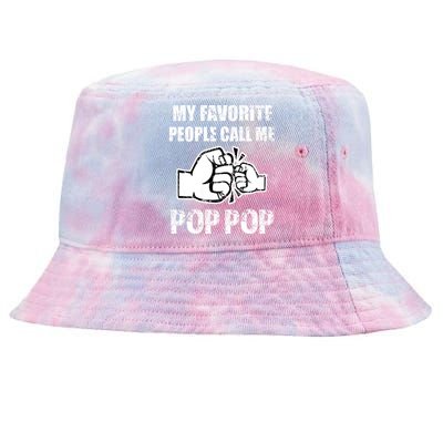 My Favorite People Call Me Pop Pop Tie-Dyed Bucket Hat