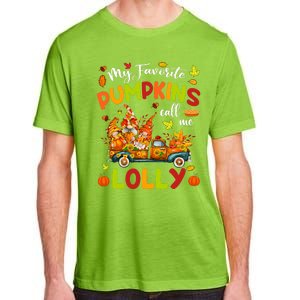 My Favorite Pumpkins Call Me Lolly Truck Thanksgiving Adult ChromaSoft Performance T-Shirt