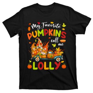 My Favorite Pumpkins Call Me Lolly Truck Thanksgiving T-Shirt