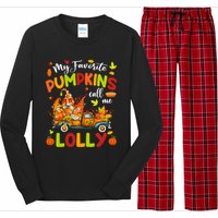 My Favorite Pumpkins Call Me Lolly Truck Thanksgiving Long Sleeve Pajama Set