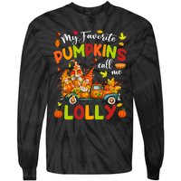 My Favorite Pumpkins Call Me Lolly Truck Thanksgiving Tie-Dye Long Sleeve Shirt