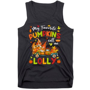 My Favorite Pumpkins Call Me Lolly Truck Thanksgiving Tank Top