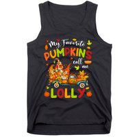 My Favorite Pumpkins Call Me Lolly Truck Thanksgiving Tank Top