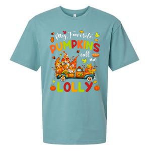 My Favorite Pumpkins Call Me Lolly Truck Thanksgiving Sueded Cloud Jersey T-Shirt