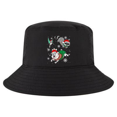 Meeko Flit Percy Christmas Lights Family Vacation Christmas Crew Squad Cool Comfort Performance Bucket Hat