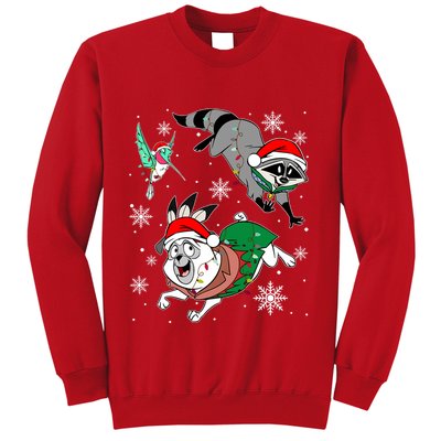 Meeko Flit Percy Christmas Lights Family Vacation Christmas Crew Squad Sweatshirt