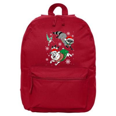 Meeko Flit Percy Christmas Lights Family Vacation Christmas Crew Squad 16 in Basic Backpack