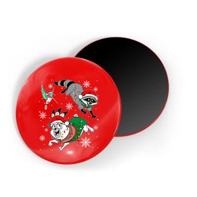 Meeko Flit Percy Christmas Lights Family Vacation Christmas Crew Squad Magnet
