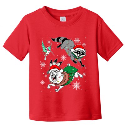 Meeko Flit Percy Christmas Lights Family Vacation Christmas Crew Squad Toddler T-Shirt