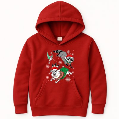 Meeko Flit Percy Christmas Lights Family Vacation Christmas Crew Squad Kids Hoodie