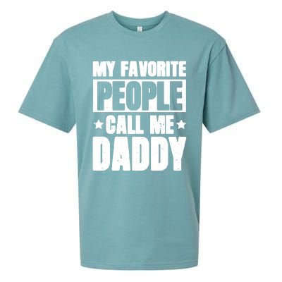 My Favorite People Call Me Daddy Gift Fathers Day Funny Cute Gift Sueded Cloud Jersey T-Shirt