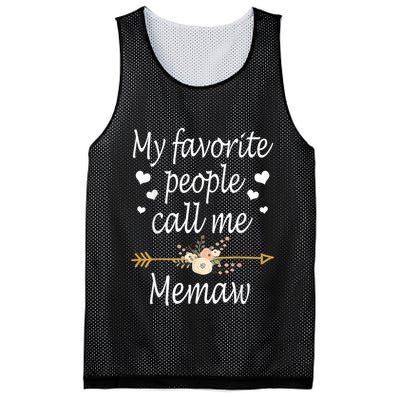 My Favorite People Call Me Memaw Mesh Reversible Basketball Jersey Tank