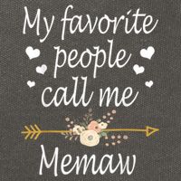 My Favorite People Call Me Memaw Cotton Canvas Backpack