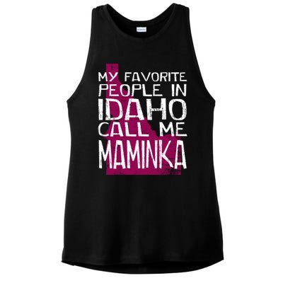 My Favorite People In Idaho Call Me Maminka Mother's Day Mom Gift Ladies PosiCharge Tri-Blend Wicking Tank