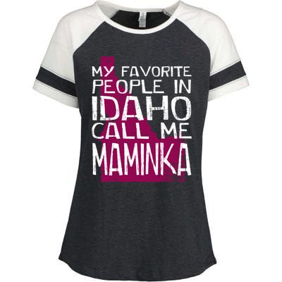 My Favorite People In Idaho Call Me Maminka Mother's Day Mom Gift Enza Ladies Jersey Colorblock Tee