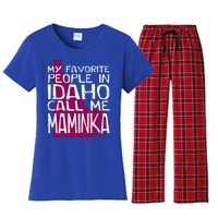 My Favorite People In Idaho Call Me Maminka Mother's Day Mom Gift Women's Flannel Pajama Set