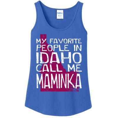 My Favorite People In Idaho Call Me Maminka Mother's Day Mom Gift Ladies Essential Tank