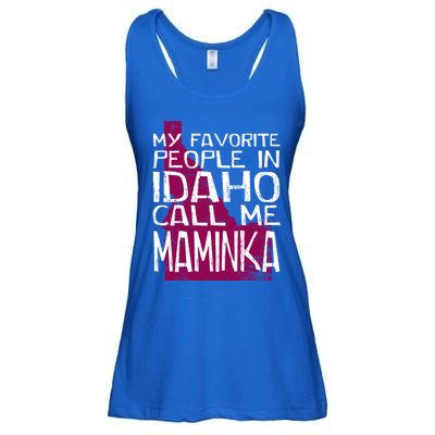 My Favorite People In Idaho Call Me Maminka Mother's Day Mom Gift Ladies Essential Flowy Tank