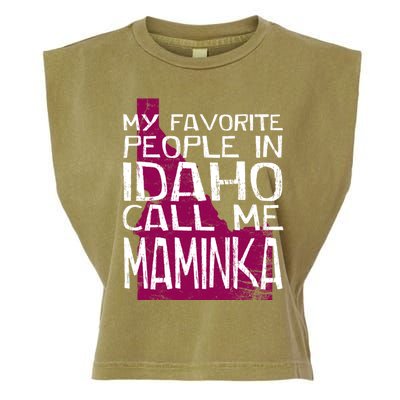 My Favorite People In Idaho Call Me Maminka Mother's Day Mom Gift Garment-Dyed Women's Muscle Tee