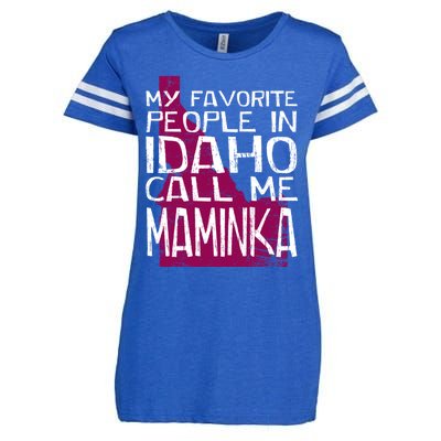 My Favorite People In Idaho Call Me Maminka Mother's Day Mom Gift Enza Ladies Jersey Football T-Shirt