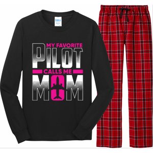 My Favorite Pilot Calls Me Mom Long Sleeve Pajama Set